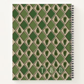 Journal de notes Arbre de pin et Arlequin (Dos)