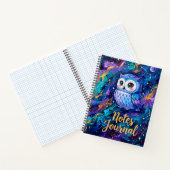 Journal de notes Chouette Bleue Mignonne (Intérieur)