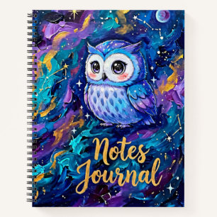 Journal de notes Chouette Bleue Mignonne