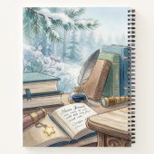 Journal de notes de chouette blanche mignonne (Dos)