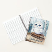 Journal de notes de chouette blanche mignonne (Intérieur)