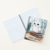Journal de notes de chouette blanche mignonne (Intérieur)