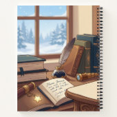 Journal de notes de chouette blanche mignonne (Dos)