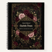 Journal de notes de fantasy florale sombre personn (Devant)