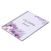 Journal de notes de gratitude aux pivoines lavande (Côté gauche)