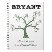 Journal de notes de recherche de généalogie (Devant)