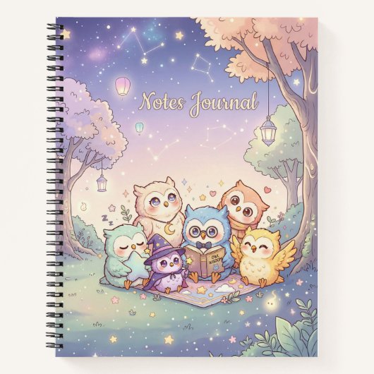 Journal de notes des amis de chouette mignons (Devant)