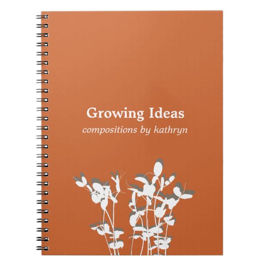 Journal de notes d'idée de plante d'orange moderne (Devant)
