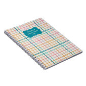 Journal de notes et d'idées à motif tissé pastel (Côté Droit)