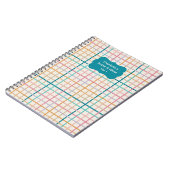 Journal de notes et d'idées à motif tissé pastel (Côté gauche)