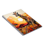 Journal de notes + paysage abstrait Girafe (Côté Droit)