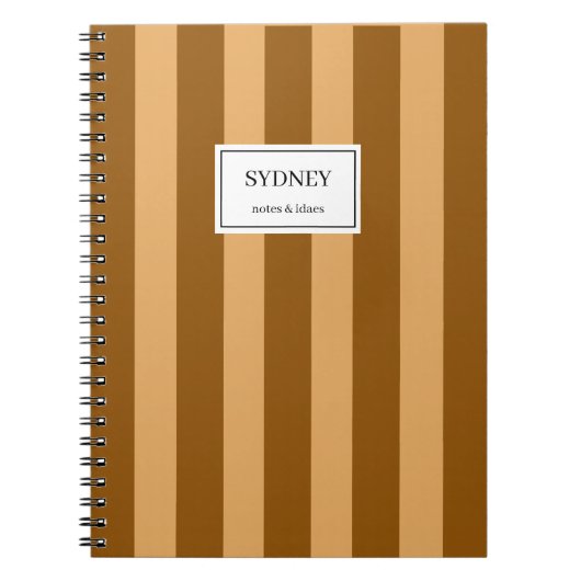 Journal de notes personnalisé rayé (Devant)