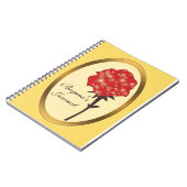 Journal de notes Rose Pailletée Enchantée Rouge (Côté gauche)