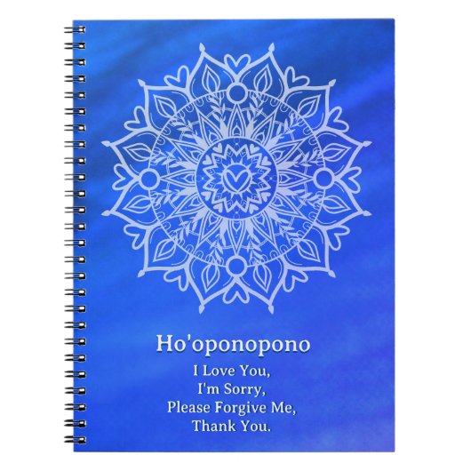 Journal de Pardon Ho'oponopono | Bleu Clair (Devant)