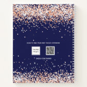 Journal de parties scintillant de nom de  d'or ble (Dos)