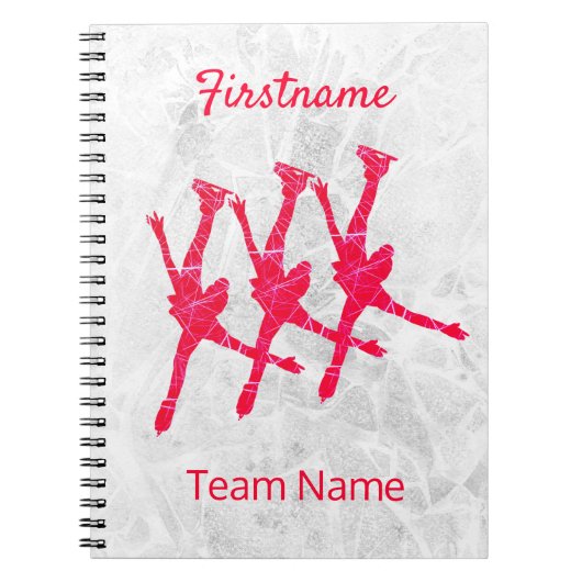 Journal de patinage synchronisé - glace rouge arab (Devant)