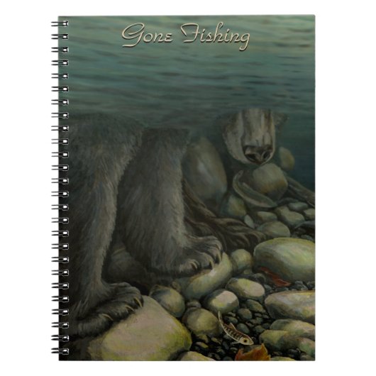 Journal de pêche Ours personnalisé Carnet d'art fa (Devant)