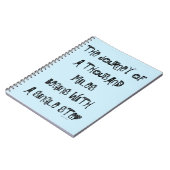 Journal de perte de poids, bleu, motivation de (Côté gauche)