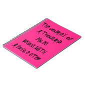 Journal de perte de poids, rose et noir, (Côté gauche)