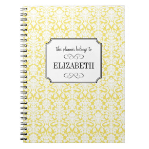 Journal de planification mariage damassé blanc jau