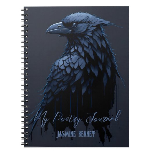Journal de poésie Corbeau personnalisé (Devant)