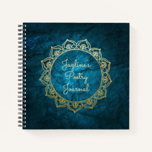 Journal de poésie personnalisée Gold Mandala
