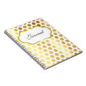 Journal de points de polka blanc et or (Côté Droit)