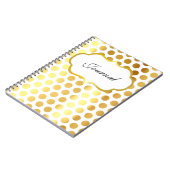 Journal de points de polka blanc et or (Côté gauche)