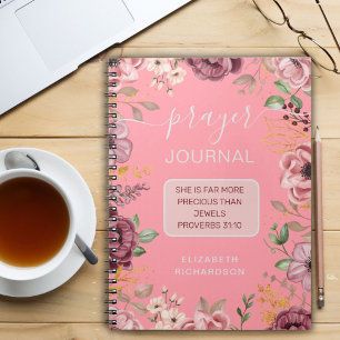 Journal de prière à fleurs roses Proverbes 31