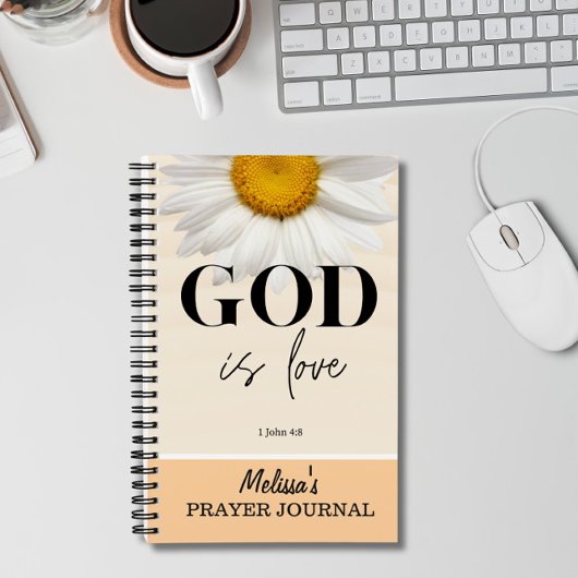 Journal de prière à spirale avec verset biblique