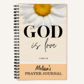 Journal de prière à spirale avec verset biblique (Recto)