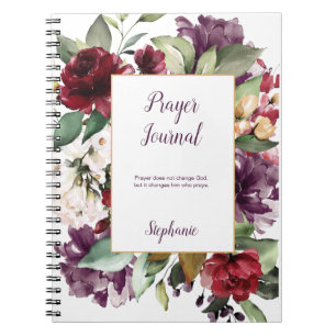 Journal de prière aux pivoines et roses rouges et