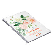 Journal de prière aux roses blanches et pêche avec (Côté Droit)