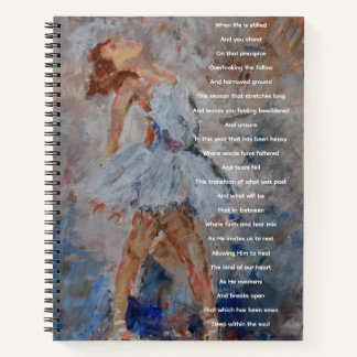 Journal de prière avec poésie et peinture de balle
