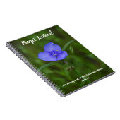 Journal de prière avec verset biblique Fleur Bleue (Côté Droit)