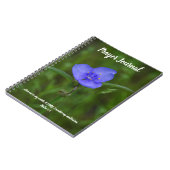 Journal de prière avec verset biblique Fleur Bleue (Côté gauche)