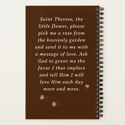 Journal de prière catholique Saint-Thérèse (Verso)