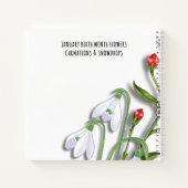 Journal de prière chrétien Œillets Perce-Neige (Dos)