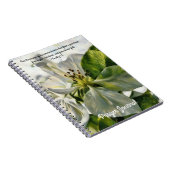 Journal de prière de fleurs blanches Bible Verse (Côté Droit)
