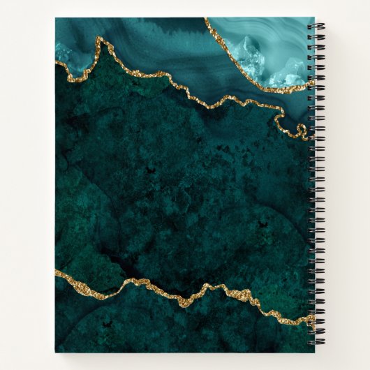 Journal de prière de Géode de marbre turquoise or (Dos)