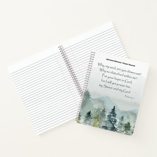 Journal de prière de la Bible Verse Mountains (Intérieur)
