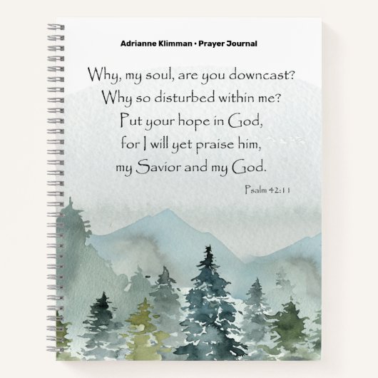 Journal de prière de la Bible Verse Mountains (Devant)