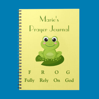 Journal de prière de la grenouille mignonne