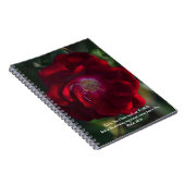 Journal de prière de verset biblique de rose rouge (Côté Droit)