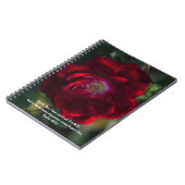 Journal de prière de verset biblique de rose rouge (Côté gauche)