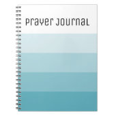 Journal de prière des rayures turquoise (Devant)