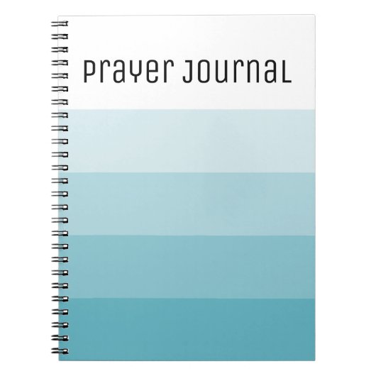 Journal de prière des rayures turquoise (Devant)
