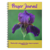 Journal de prière d'iris de pourpre royal (Devant)