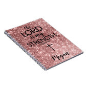 Journal de prière d'or du rose Le Seigneur est ma  (Côté Droit)