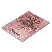 Journal de prière d'or du rose Le Seigneur est ma  (Côté gauche)